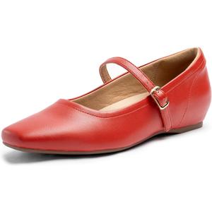 Cusolemore Mary Jane Flat Shoes with Arch Support and Hidden Wedge Heel, Women Ballet Flats, Mary Jane Flats, Comfortable Dress Shoes, 8.5