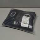 NICETOWN Living Room Blackout Curtains and Drapes, Black Solid Thermal Insulated Grommet Blackout Drapery Panels for Window (2 Panels, 34 inches Wide by 63 inches Long, Black)