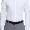 Calvin Klein Men's Dress Shirts Slim Fit Non Iron Solid (18" Neck 34"-35" Sleeve, White)