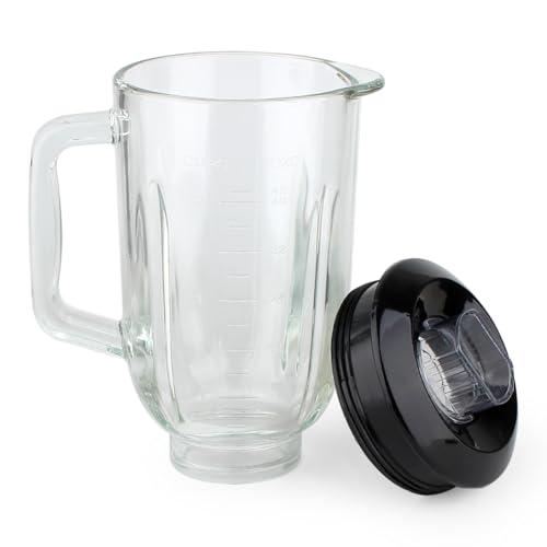 Anbige Replacement Parts 5-Cup Glass Jar with Lid,Compatible with Black&Decker Blender BL1110BG / BL1210RG/ BL1820SGM/ BL2020/ BL2010BG