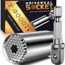 Valentines Day Gifts for Him Husband Her Boyfriend Super Universal Socket Tools Gifts for Men, Grip Set with Power Drill Adapter Cool Stuff Gadgets Ideas Gifts for Dad Valentines Day Gifts Basket, 1/4"-3/4", 7-19mm