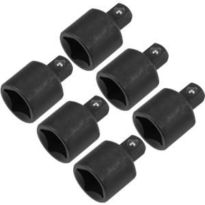 uxcell 6pcs 3/8" Drive (F) x 1/4" M Socket Reducer Adapters, Female to Male, Cr-V Steel(Black)