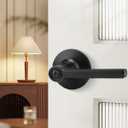 Haidms Black Door Handles Interior, Privacy Matte Black Interior Door Handles for Bedroom Bathroom, Door Levers Right&Left Handing, 6 Pack