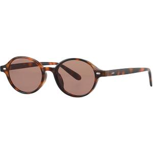 Retro Oval Sunglasses for Women Men Trendy Small Face Round Sunnies 90s Vintage Style UV400 Protection
