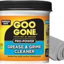 Goo Gone Grease & Grime Cleaner, Multi Purpose Cleaning Paste for Metal, Countertops, Porcelain, Tile, Removes Gooey Mess, Grease, Rust Stains, Residue Free, Microfiber Cloth