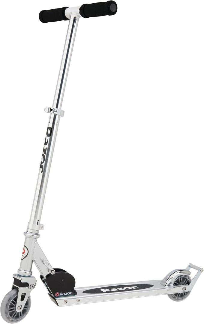 Razor AW Kick Scooter for Kids - Wheelie Bar, Lightweight, Foldable, Aluminum Frame, and Adjustable Handlebars 
