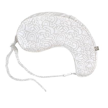 Boppy Uplift Nursing Pillow - Wedge Bottle & Breastfeeding Pillow to Reduce Spit-Up and Reflux Symptoms, with Body-Inclusive Opening and Belt, Baby Safety Alliance Verified - Cream Retro Squiggles