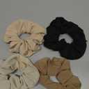 Pocket Scrunchies Hair Ties with Hidden Zipper Stash Scrunchy Ponytail Holder (1 Count (Pack of 4), Hot Color)