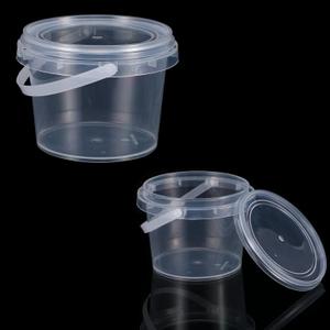 50 PCS Slime Containers with Lids and Handles, Plastic 300ml Storage Bucket Containers, Clear Slime Storage Case for Slime DIY Art Craft, Pigment, Small Tools, Part Material 10oz