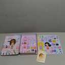 Story Magic Dress-Up Dolls Playset, Pretend Play Magnetic Case, Magnet Outfit and Accessory Pieces, Great for Travel or Playdates, Magnetic On The Go Activity Set for Ages 4, 5, 6, 7 , Pink