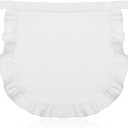 guduling Maid Apron, White Aprons With Ruffles and Ties, White Waist Apron, Small Aprons for Women Kitchen Cooking Restaurant Coffee Shop and Cosplay