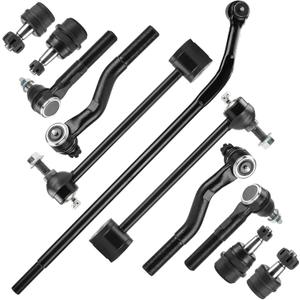 4 Ball Joints+2 Rear Sway Bars+3 Front and Rear Tie Rods+1 Pitman Arm Front Suspension Kit for 2007-2017 Wrangler, 2018 Wrangler JK