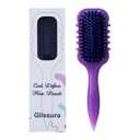 3 x Glissura Curl Defining Brush for Curly Hair, Detangles and Styles Wet or Dry Curls, Perfect for Waves and Coils (Amethyst Abyss Purple)