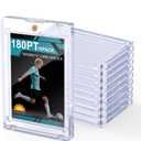 SAMYUCHO 180PT 15 Pack Magnetic Card Holder for Trading Cards, One Card Touch Holder, U-V Protector Baseball Card Hard Plastic Cover for Football Basketball Sports Game