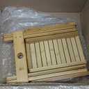 Cinnvoice Bamboo Sauna Chair, Portable Steam Sauna Seat Wooden Folding Shower Bench Stool Indoor for Shower, Leg Shaving and Foot Rest, Ideal Steam Room Seat & Home Bathroom Accessory