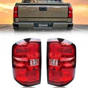 Tail Lights Assembly for 2014-2019 Chevy Silverado 1500 2500HD 3500HD, 2015-2019 GMC Sierra 3500HD, Driver & Passenger Side Taillights Assembly, Brake Rear Lamp with Bulbs & Harness, 1 Pair