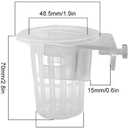 2 x DONGKER Aquarium Plant Holder,2 PCS Hanging Fish Tank Plant Pot for Fish Tank Wall Thickness up to 1.2cm/0.5" (Round Opening)