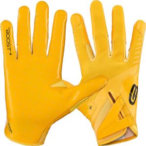 Grip Boost Football Gloves - Solid Stealth 6.0 Boost Plus Sticky Technology - Adult and Youth Football Gloves for Wide Receiver - Men's and Boys Sizes