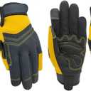 Thorn Proof&Puncture Resistant Gardening Gloves with Grip,Garden Glove for Women, Leather Yard Work Gifts (Medium, 2 Pairs Per Pack-yellow Work Gloves)