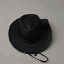 HADZAM Block Grain Leather Cowboy Hat for Men Women Shape able into Out Back hat Durable Leather Hats for Men | Western hat (X-Large, Black)