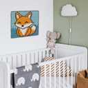 YP Latch Hook Kits for Kids Adults DIY Rug Tapestry Kits with Printed Canvas Embroidery Kits Festival Gifts Home Decoration (Fox,11.8inch X 11.8inch)