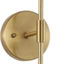 2-Lights Gold Wall Sconce with White Cylinder Glass Shades Modern Mid Century Bathroom Vanity Wall Light Fixtures Industrial Brushed Brass Wall Lamp for Bedroom Mirror Living Room Restaurant