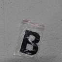 uxcell 3D House Letter (B), 2.48 Inch Acrylic Self Adhesive Modern Mailbox Numbers for Home Door Hotel Address Sign, Matte Black