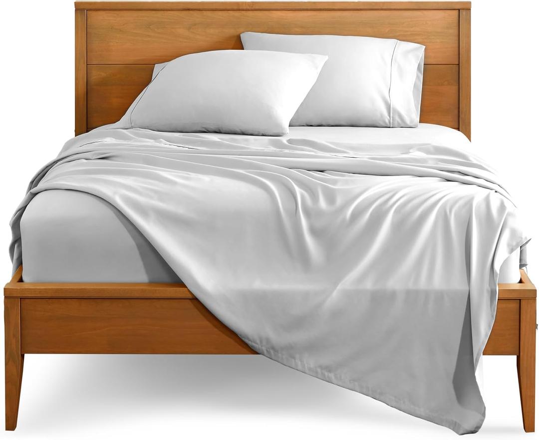Bare Home Twin XL Sheet Set - 1800 Ultra-Soft Microfiber Twin Extra Long Bed Sheets - Double Brushed - Deep Pockets - Easy Fit - 3 Piece Set - Bedding Sheets & Pillowcases (Twin XL, Cloud Grey)