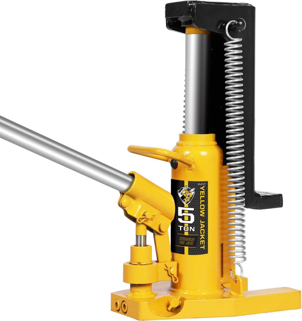YELLOW JACKET Toe Jack 2.5 Ton Toe/ 5 Ton Top Capacity Hydraulic Machine Jack Lift,Air Hydraulic Claw Jack for Car Repair,Machinery,Industry Equipment