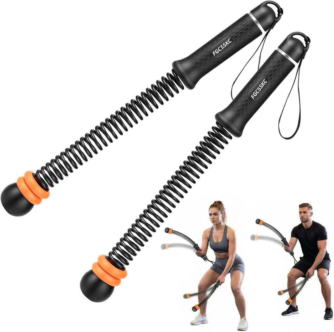Ropeless Battle Ropes, Weighted Ropeless Battle Ropes for Home Gym with Poster, Workout Exercise Rope for Strength Building, HIIT and Low-Impact Aerobic Training for Men & Women