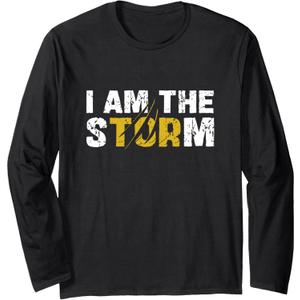 I Am The Storm Long Sleeve T-Shirt (Small, Black)