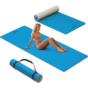 HAHE Wide Yoga Mat 72"x32"x0.4" Thick Pilates Mat with Carrying Strap