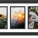 iRahmen 4x6 Collage Picture Frame with Tempered Glass - Wood Photo Frames Display Five 4 x 6 Pictures with Mat, Home Decor Wall Mount, Black, Five 4X6 in