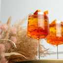 GLASSIQUE CADEAU Crystal Aperol Spritz Cocktail Glasses | Set of 2 | 15 oz Long Stemmed Goblets for Drinking Limoncello, Campari and Hugo Spritz | Elegant Glassware for Spritzer Drinks