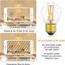 Dimmable E26 Edison Bulb G16.5 A15 LED Bulbs 4W (40W Equivalent) G50 Warm White 2700K AC120V 600lm for Chandeliers, Ceiling Fans, Pendant Lights, Wall sconces, Desk/Table/Floor Lamps 6Pack
