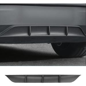 Rear Diffuser for Telsa Model Y Juniper 2025-2026 Without DrillingTrunk Decoration Accessories Model Y Juniper Rear Bumper Molding Protector Lip Made of PP Material (Matte Carbon Fiber)