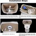 3-Inch Flush Valve Replacement Kit With Gasket and Bolts - Compatible With American Standard 738921-100.0070A Two-Piece Toilet