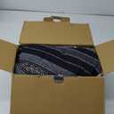 Pariitadin Baja Saddle Blanket Car Seat Covers Full Set with Seat Belt Pads, Washable Breathable Striped Woven Cloth Seat Covers for Cars Interior, Universal Fit Most Cars, Airbag Compatible, Blue