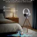 U ULTTY Bladeless Tower Fan for Bedroom, 25ft/s High-Speed Cooling Fan with 20 Speeds & 3 Modes, 270° Tilt & 90° Oscillating Quiet Standing Fan with Remote, HD LED Display, Ring Ambient Light, White, Large