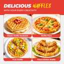 Waffle Maker, 7 Round Classic Belgian Waffle Iron, Adjustable Browning Control, Easy-Clean Nonstick Plates & Cool Touch Handle, Space Saving Storage, Stainless Steel