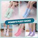 Fuzzy Socks for Women Cozy Fluffy Slipper Socks Soft Warm Winter Fleece Plush Sleeping Gift Socks