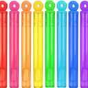 32-Piece 8 Colors Mini Bubble Wands Assortment Party Favors Toys for Kids Child, Christmas Celebration, Thanksgiving New Year, Themed Birthday, Wedding, Bath Time, Summer Outdoor Gifts for Girls Boys
