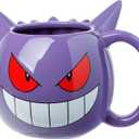 Silver Buffalo Pokemon Ceramic 3D Sculpted Mug Featuring Gengar, 20 Ounces (Purple/Multi)