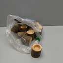 OwnMy Set of 12 Wooden Tea Light Candle Holders Votive Candle Holders, Rustic Pillar Candle Stands Vintage Wood Tealight Holders Set for Wedding Party Dining Table Centerpieces 