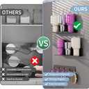 Magnetic Cup Holder for Stanley 40 & 30 oz Tumbler Organizer with 6 Slots and Hanging Hooks, Magnetic Fridge Water Bottle Organizer for Tumblers, Cups and Bottles  3-Pack Black