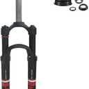 CDHPOWER 26" Suspension Fork, Single Shoulder 28.6mm Straight Tube Ultralight Aluminum Alloy Disc Brake (1-1/8" Headset included)