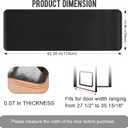 Uross Carpet Protector for Pets -3.6FT Black Round Corner Plastic Under Door Cat Carpet Protector for Doorway, Anti Cat Scratch Carpet Protector Mat, Stop Cats from Scratching