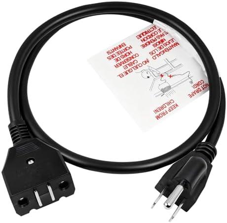 MB20012420 Break-Away Magnet Power Cord Compatible with Masterbuilt 10L XL Electric Fryer, 125V 15A Replacement Cord Compatible with MB20012420, MB20010326 Models, Detachable Cable for Turkey Fryers