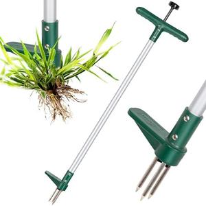 Walensee Weed Puller, Stand Up Weeder Hand Tool, Long Handle Garden Weeding Tool with 3 Claws, Hand Weed Hound Weed Puller for Dandelion, Standup Weed Root Pulling Tool and Picker, Grabber (Pack of 1)