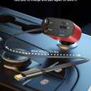 SUPERONE 【Upgraded】 Retractable Car Charger 4 in 1, Fast Car Phone Charger with Cord 2.6ft, USB C and Apple Car Charger Adapter, Compatible with iPhone 17/16/15/15 Pro Max/14/13/12/11, Galaxy, Pixel